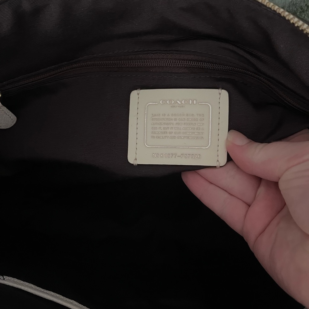 Coach White Leather Ava Tote Bag - Picture 11 of 11